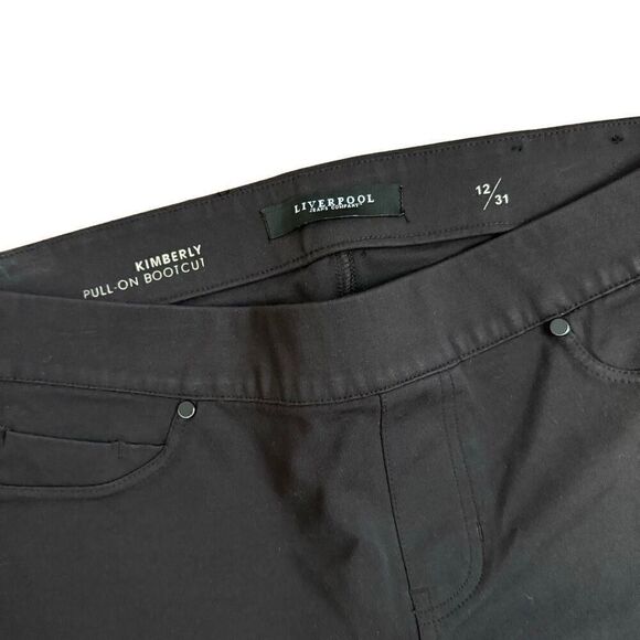 Liverpool Kimberly Pull-on Bootcut Pants Dark Brown Size 12 - Picture 4 of 6